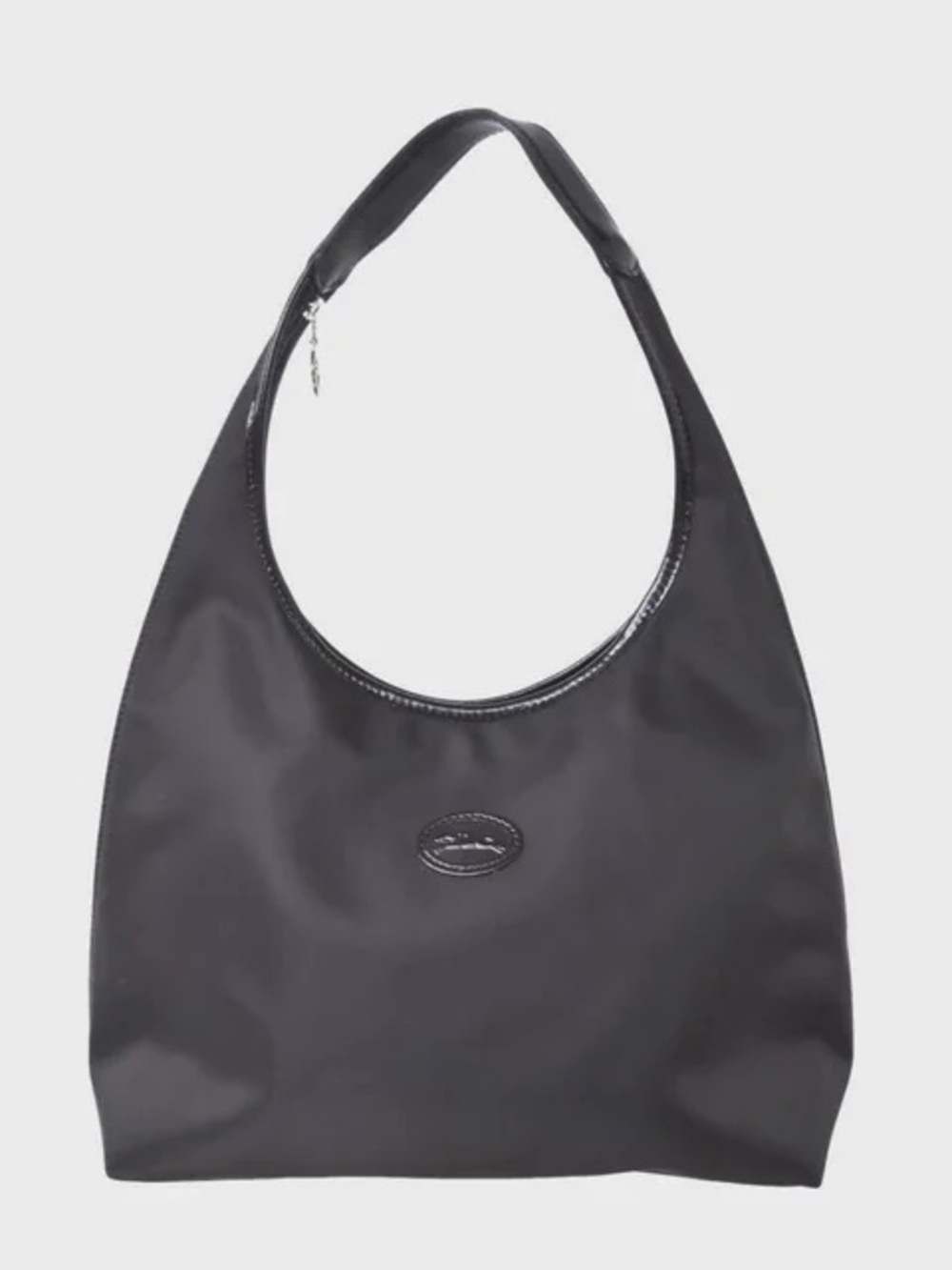 Longchamp Le Pliage Black Nylon Hobo Single Shoulder Bag